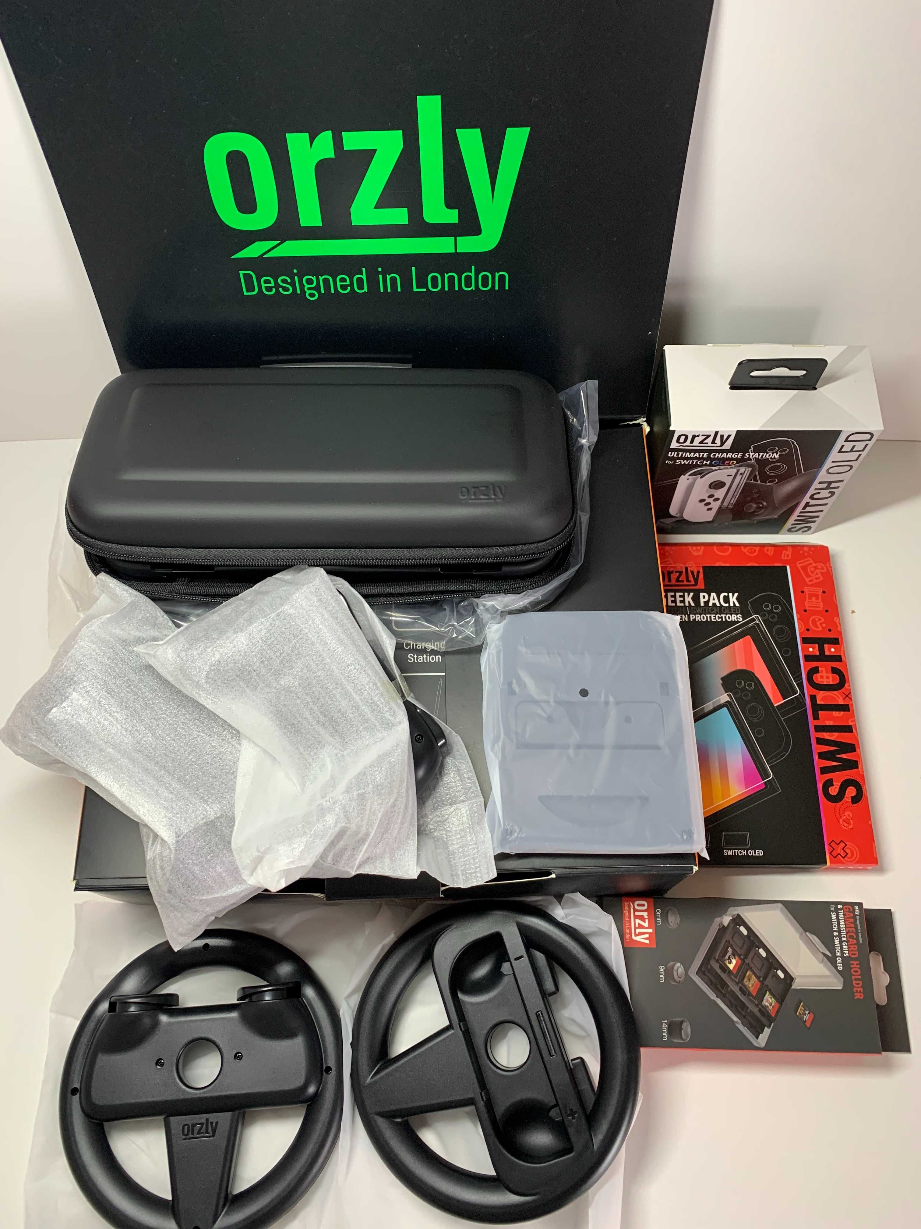 Orzly Geek Pack Kit Akcesoria do Nintendo Switch Joy-con Komplet