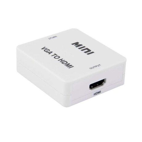 (NOVO) Conversor VGA + Áudio para HDMI - Branco