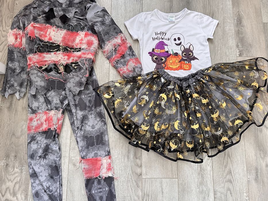 Костюм дівчинці і хлопцю зомбі, 116-122, 122-128, зомби, хеллоуин