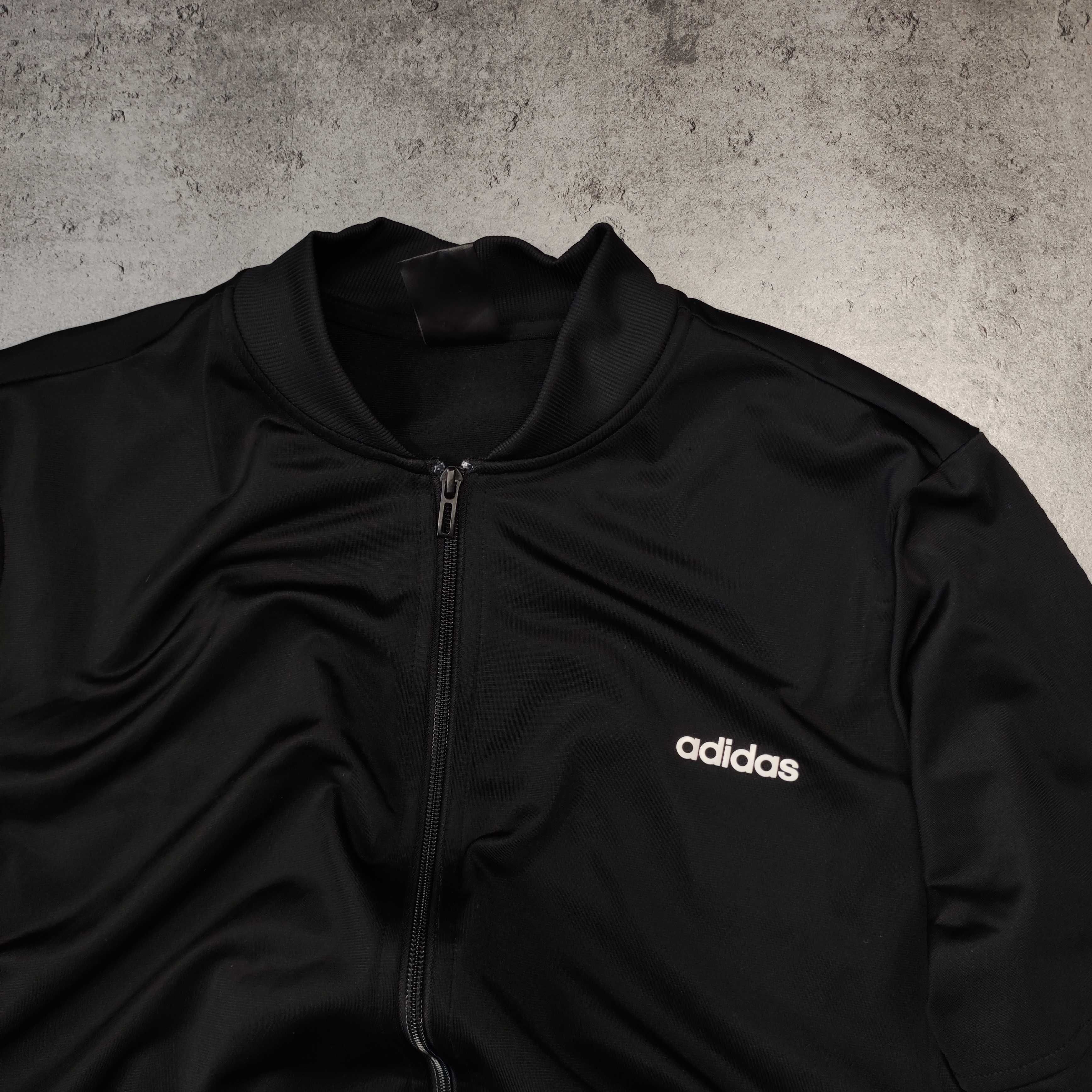 MĘSKA Bluza bez Kaptura Rozpinana Sportowa Bomberka Adidas PREMIUM