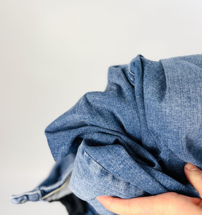 Niebieskie jeansy skinny z wysokim stanem L 40 Savida