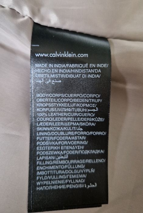 Kurtka ze skóry Calvin Klein M/L