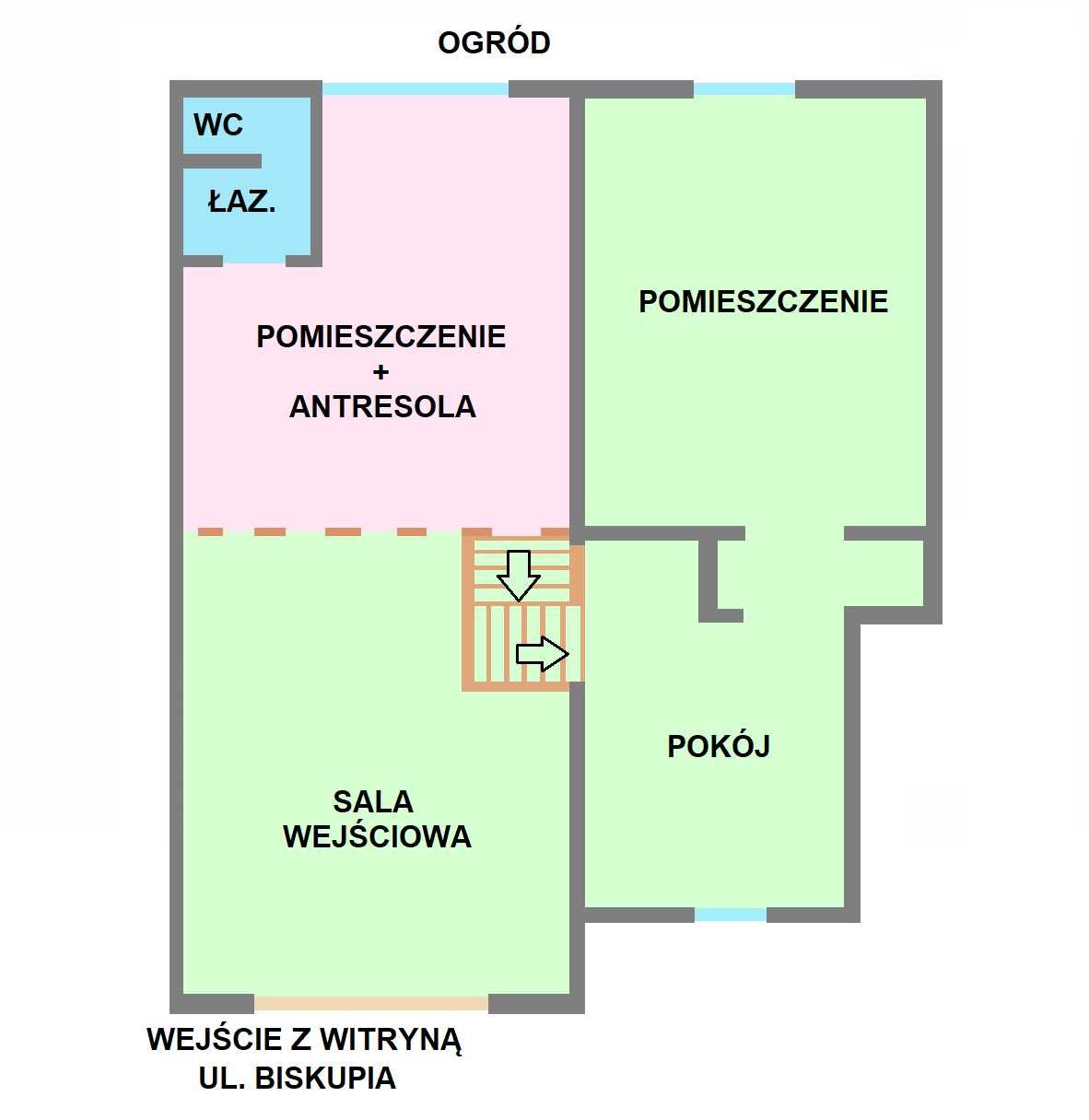 Duży lokal z witryną prz Placu Biskupim