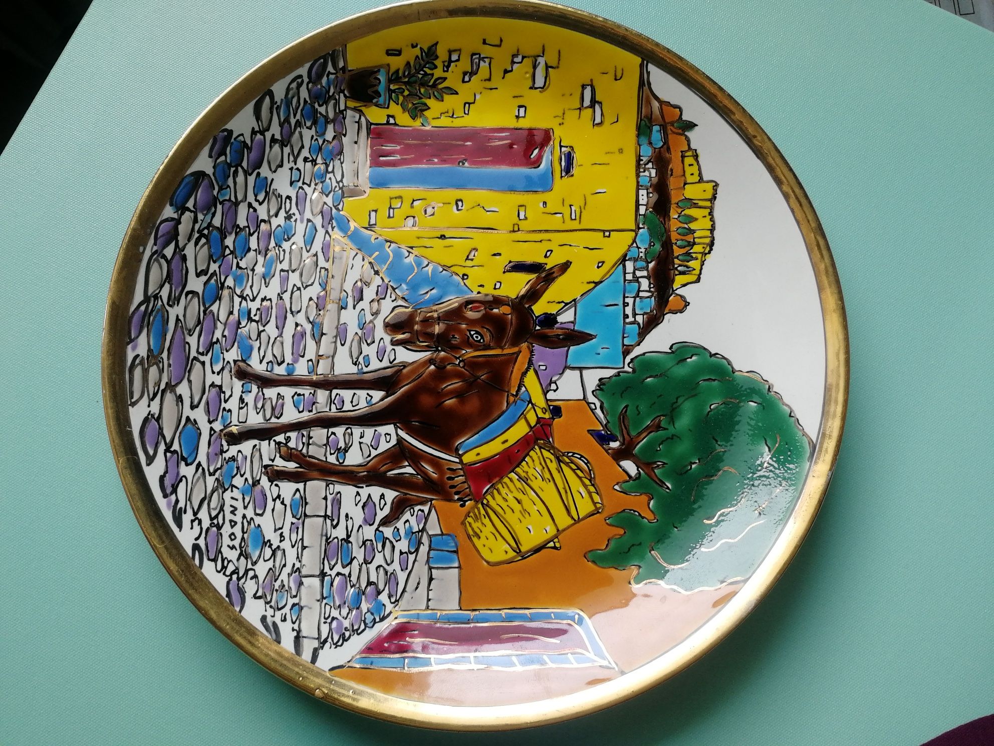 Talerz osiołek Ceramiczny Grecja
