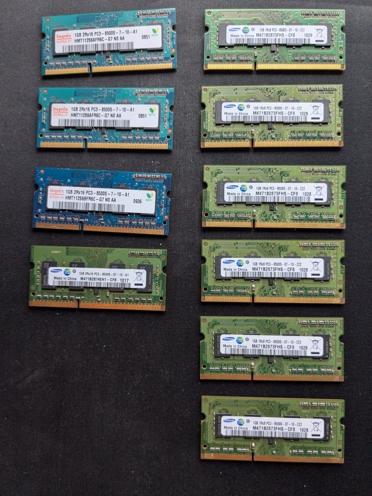Оперативна пам'ять DDR3 PC3 1GB для ноутбука