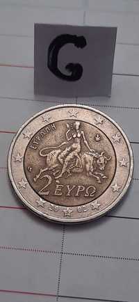 2 Euro 2002 Grecja: Europa porwana przez Zeusa (Byka) "S"Rare DESTRUKT