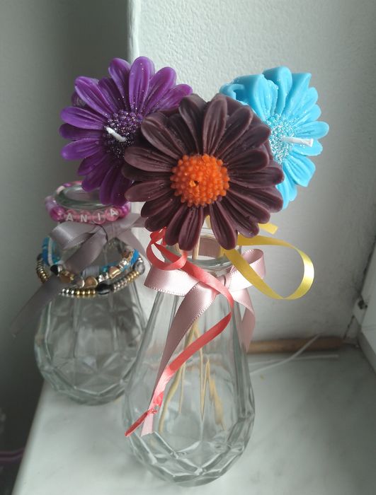 Kwiatki sojowe na prezent ozdobne 1 szt 12 zl