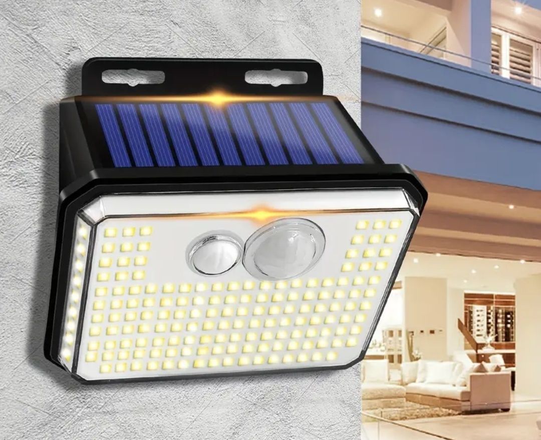 Oświetlenie solarne lampa LED 178led z czujnikiem