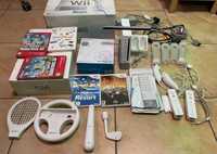 Konsola Nintendo Wii RVL-001 4 kontrolery kamera 5 gier dużo akcesorii