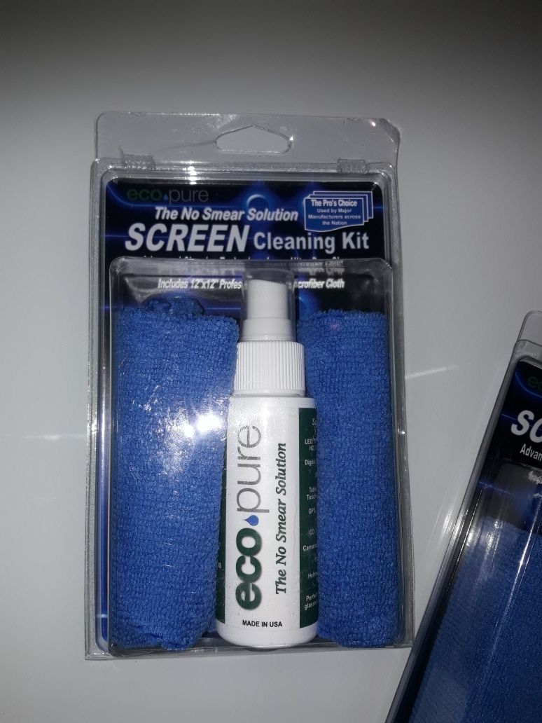 Набор для очистки экрана EcoPure с синей салфеткой
