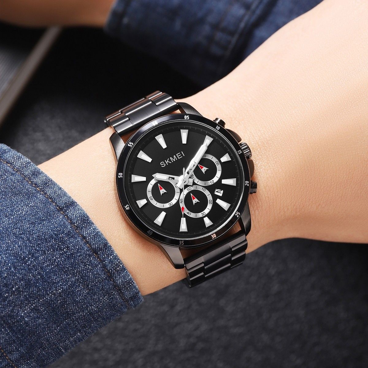 zegarek męski skmei 2295bk + box