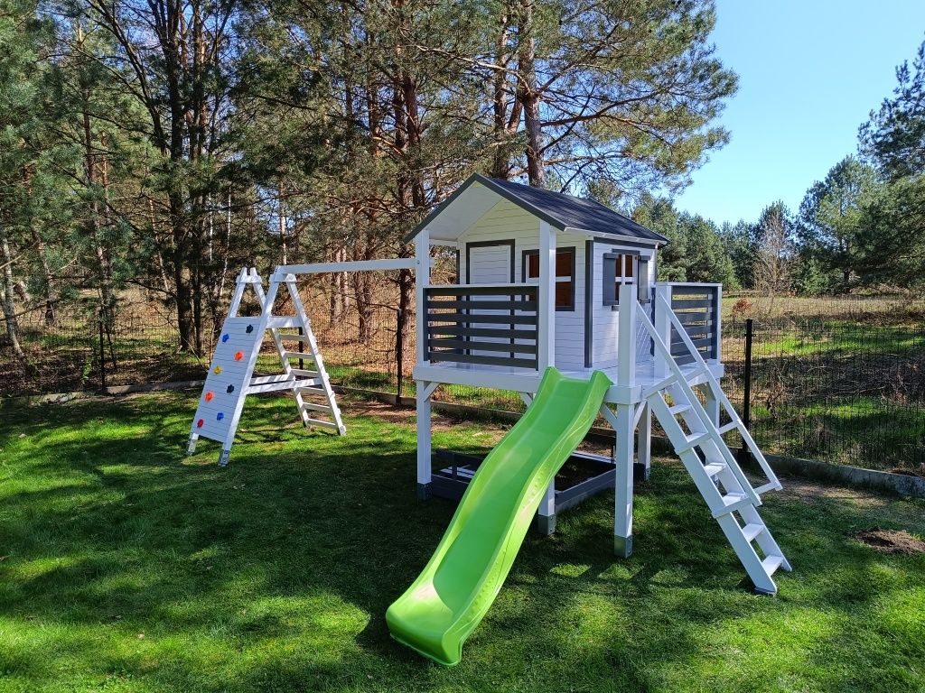 Domki dla dzieci . Plac zabaw z drewna do ogrodu