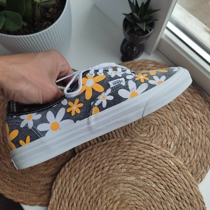 Скейтерские кеды венсы vans era van doren yellow daisy