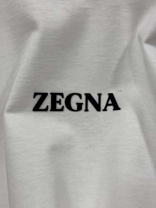 ZEGNA футболка мужская оверсайз оригинал черная белая унисекс