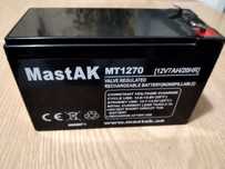 Аккумулятор MastAK  MT1270, 12V 7A новый.