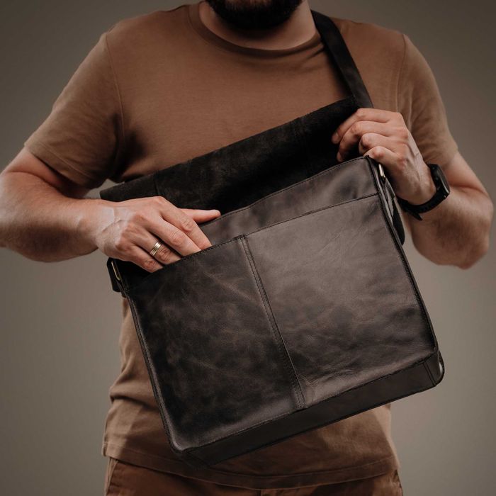 Кожаная мужская сумка А4 / Шкіряна чоловіча сумка А4 VS078