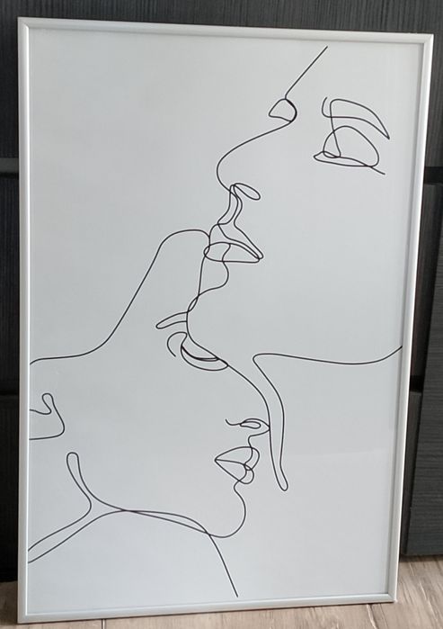 Plakat , obraz Line Art Czułe Twarze