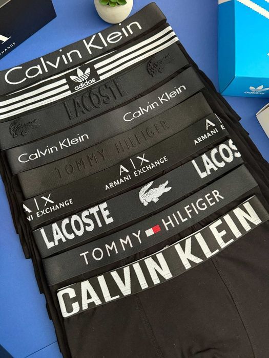 Набір чорних трусів Calvin Klein серія White. Чоловічі боксери/труси