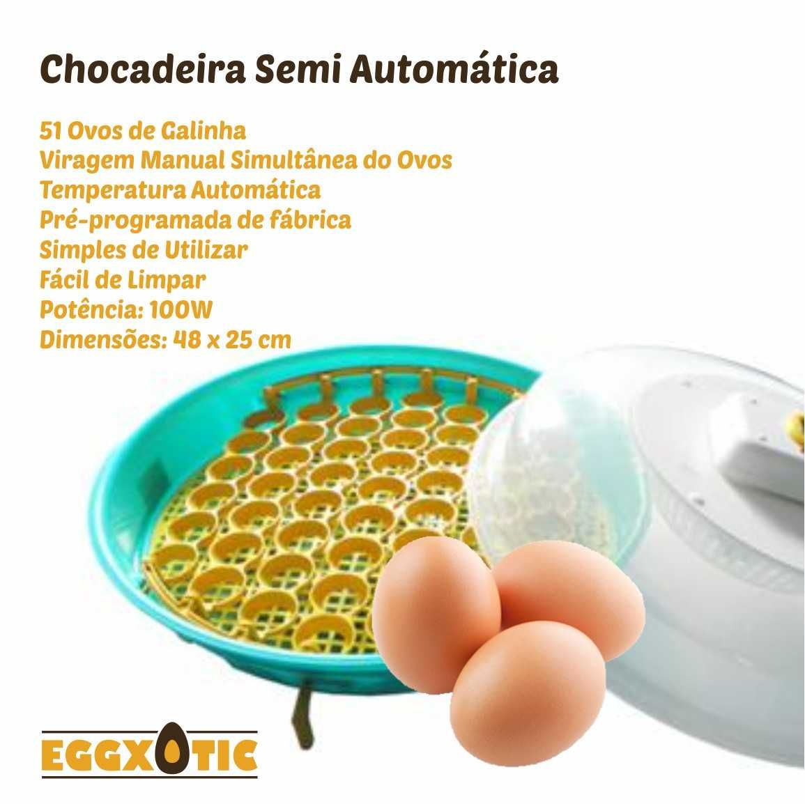 Chocadeira Semi Automática 51 Ovos Galinha