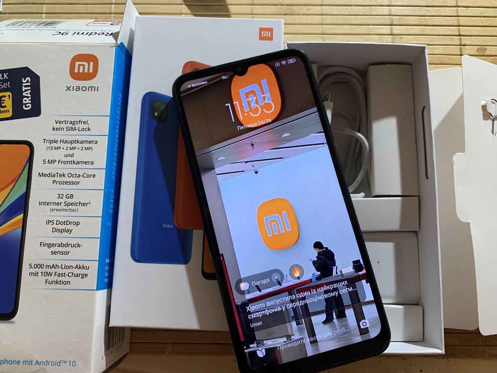 Redmi 9C 32gb полный комплект