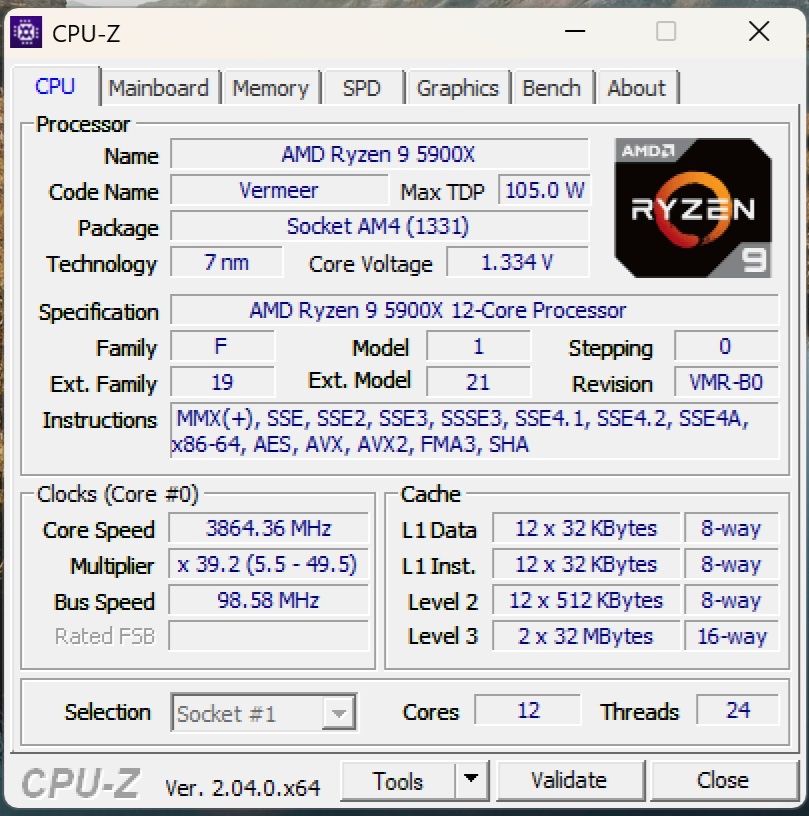 AMD Ryzen™ 9 5900X +DDR 4 32 gb ОЗУ+ материнська плата MSI B550