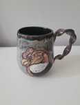 Kubek gliniany ptak kondor ptaki birds mug spooky goth gothic unikat