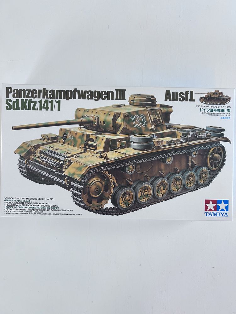 Czołg Panzerkampfwagen Panzer lll model Tamiya 35215