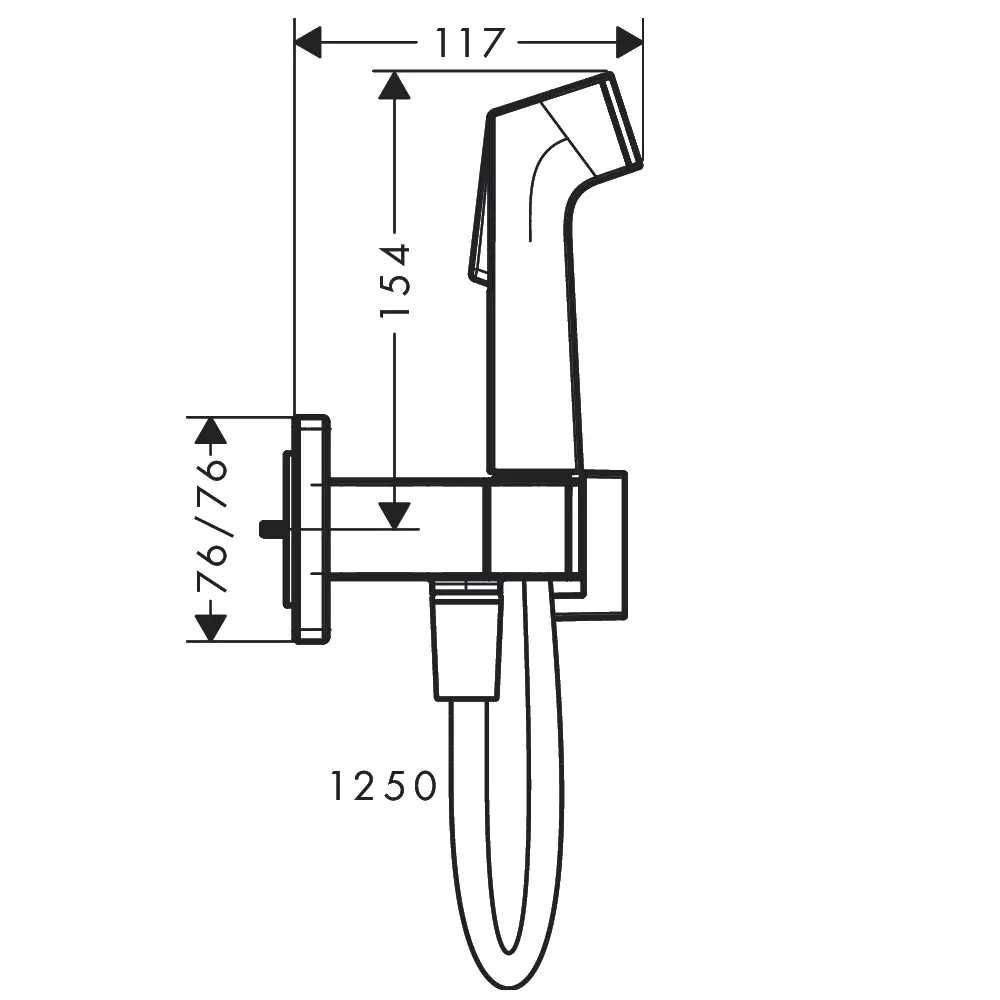 29233000 Hansgrohe Гігієнічний душ Bidette 1jet E з шлангом і тримачем