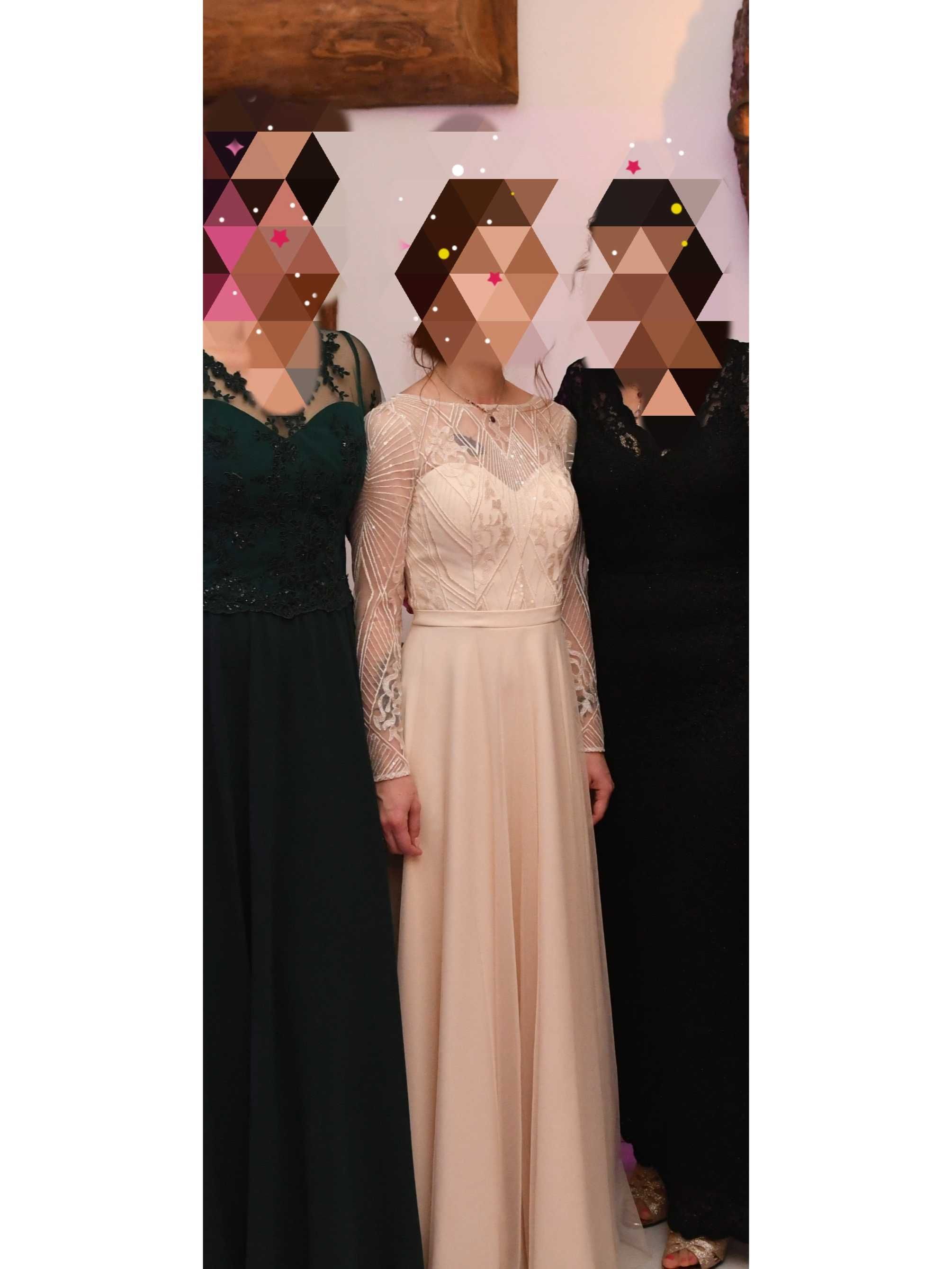 Suknia ślubna Dama Couture 34/36 długi rękaw idealna na Wiosnę