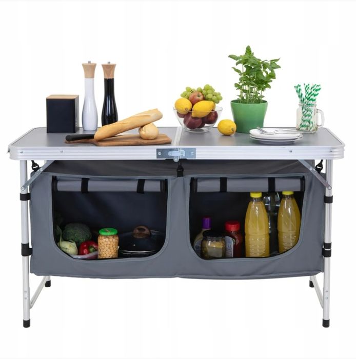 Nowa szafeczka wędkarska stół turystyczny na działkę do ogrodu namiot