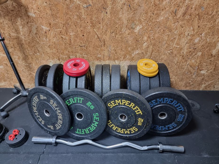 Bumpers e barra de Ginásio