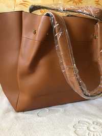 Нова сумка жіноча шкіряна шопер мішок на блискавці сумка женская кожа