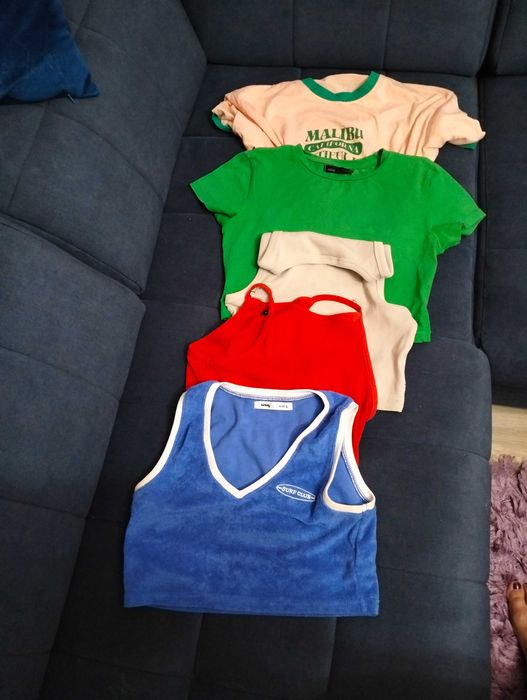 Topy na krótki rękaw i ramiączka