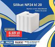 Bloczek, pustak silikatowy NP24 kl 20 PREFABET