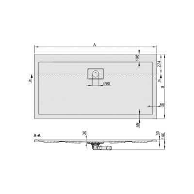 Brodzik Sanplast Space Line 80x160 cm prostokątny BIAŁY