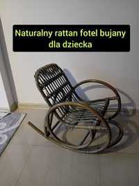 Naturalny rattan fotel bujany dziecięcy Bujak fotel do bujania wysyłka