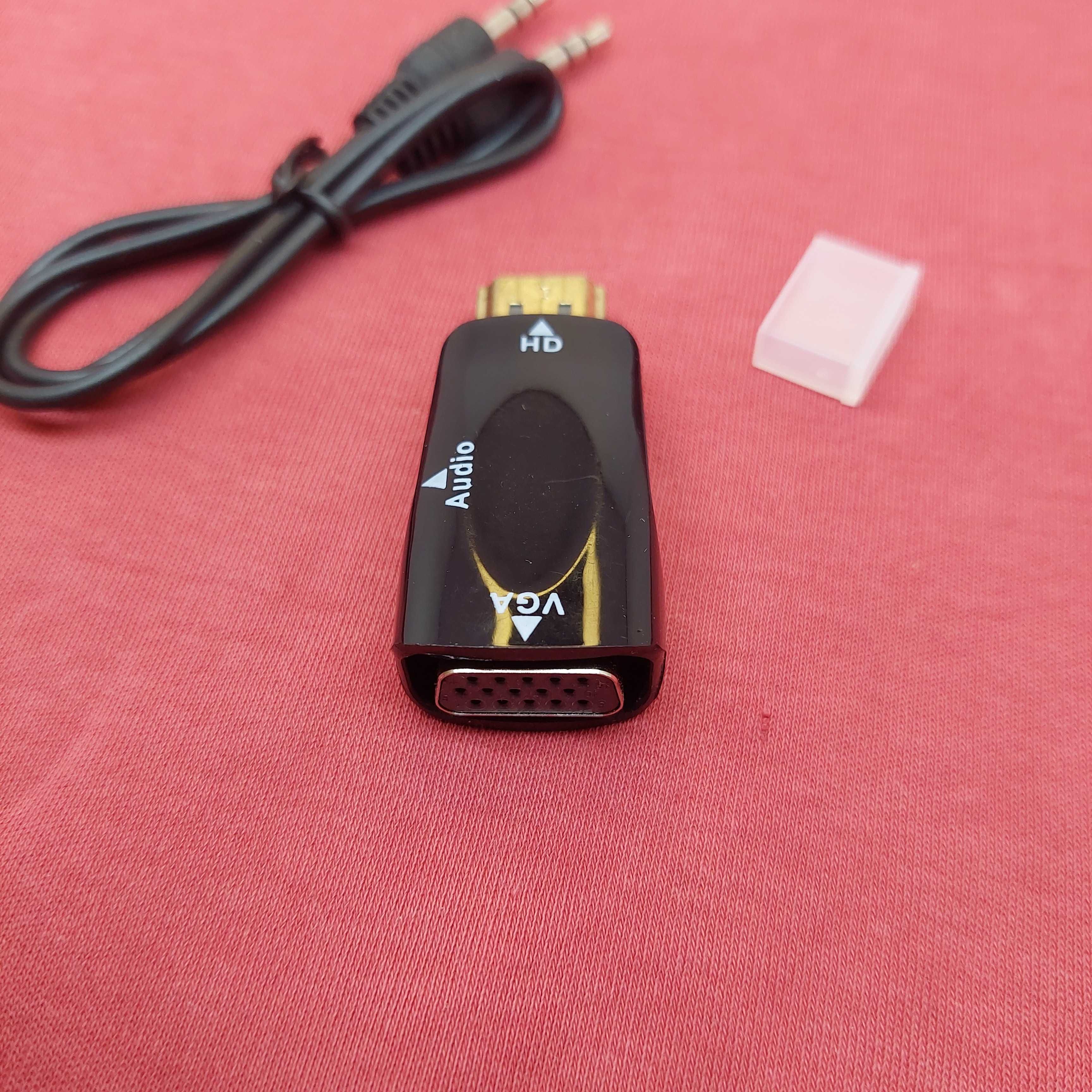 HDMI конвертер в VGA с аудиовыходом для монитора 1080P HD