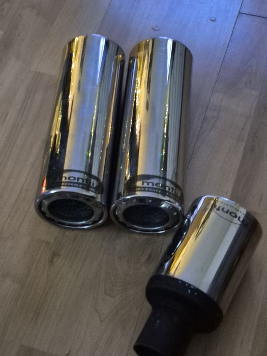 Ozdobne końcówki tłumika 3 sztuki