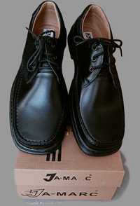 Czarne buty męskie skóra