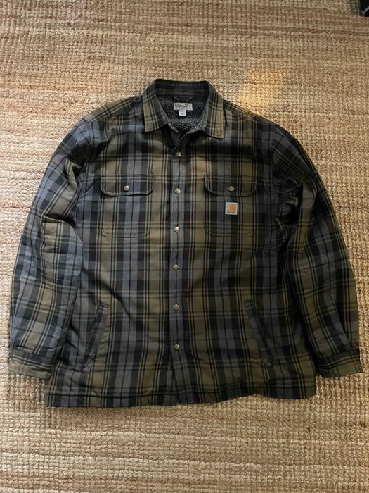 Koszula Kurtka Ocieplana Carhartt Heavyweight Flannel Sherpa XL