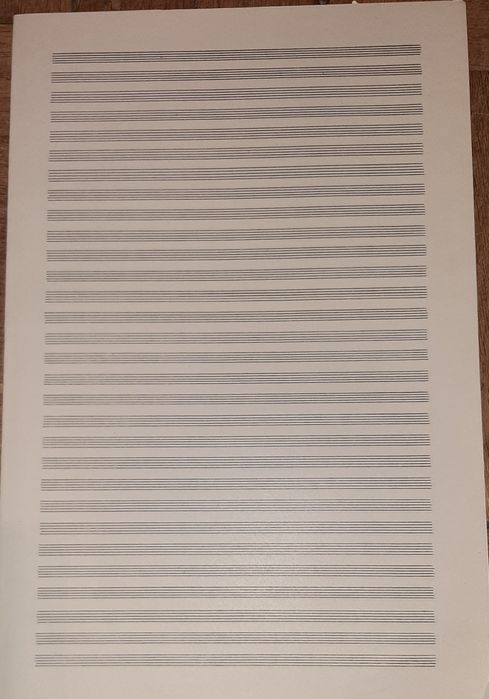 Клавирная нотная бумага.