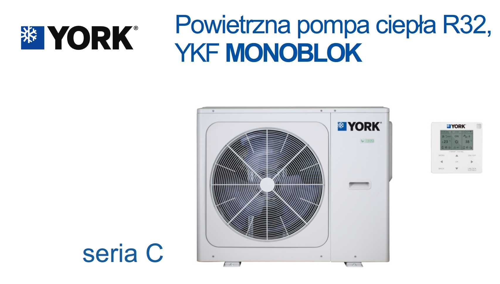 Pompa ciepła YORK YKF12CRC 12kW R32 Seria "C" (23%, brutto)