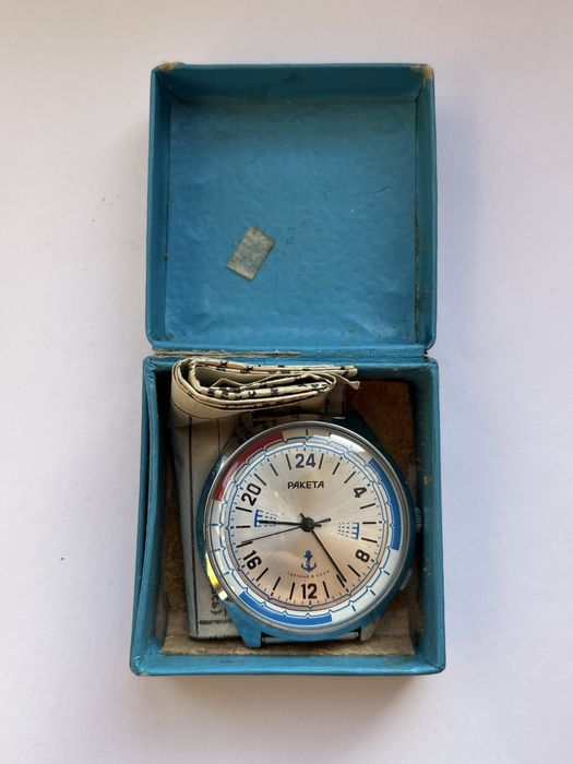 Raketa 24h Marine – made in USSR, z pudełkiem i dokumentami