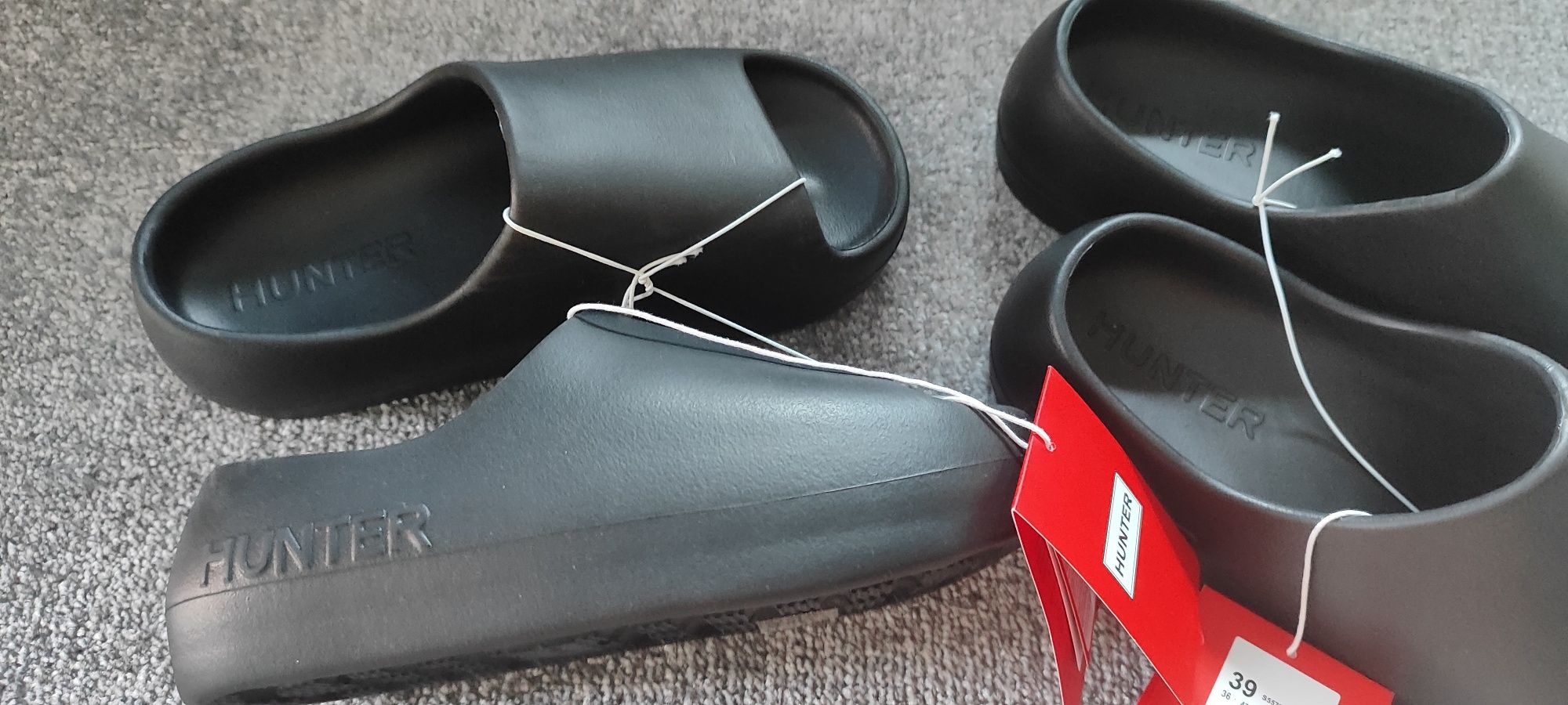 Hit klapki platforma Hunter slippers czarne beż r. 36,39,41 oryginalne