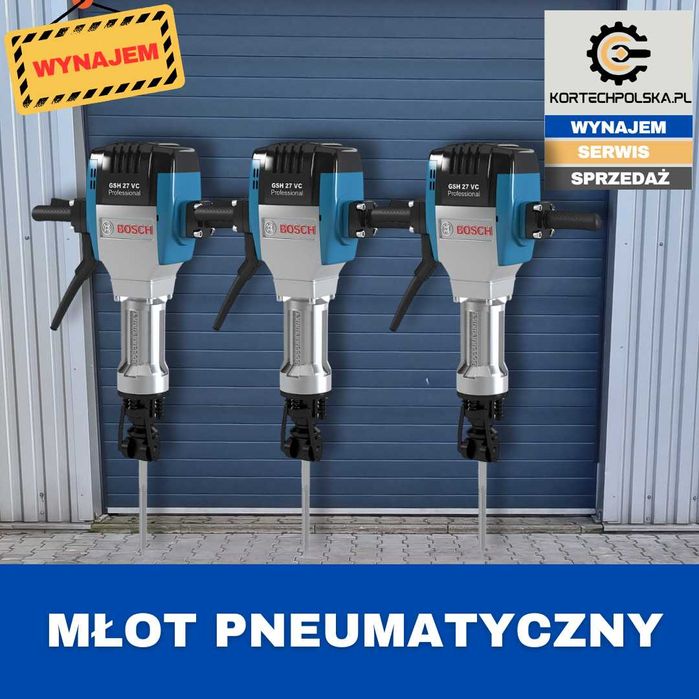 Wynajem Młot do kucia wyburzeniowy udarowy pneumatyczny Bosch 29kg