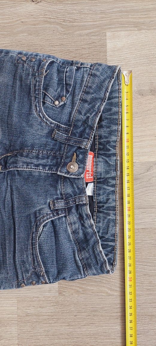 Roz. 134 spodnie jeansy dziewczęce z regulacją w pasie