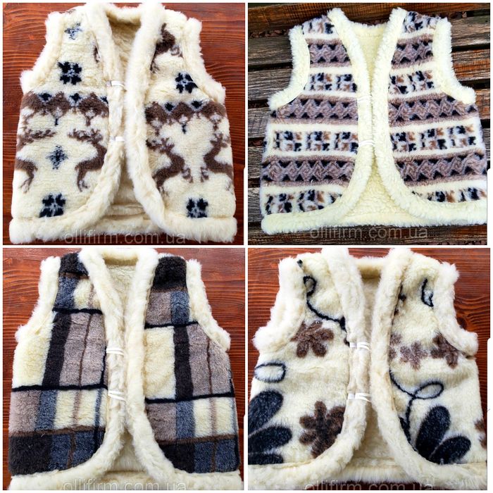 Жилет  из овчини жилетка женская мужская детская опт оптом гурт