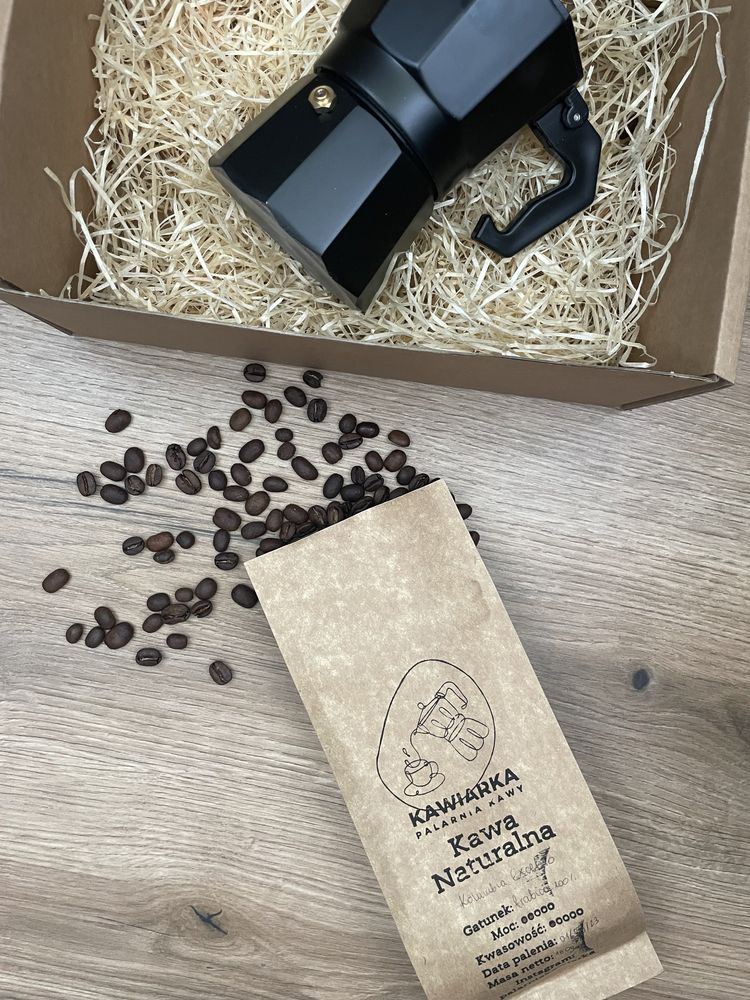 Zestaw Kawiarka + Kawa Arabica 100% 150g Kolumbia