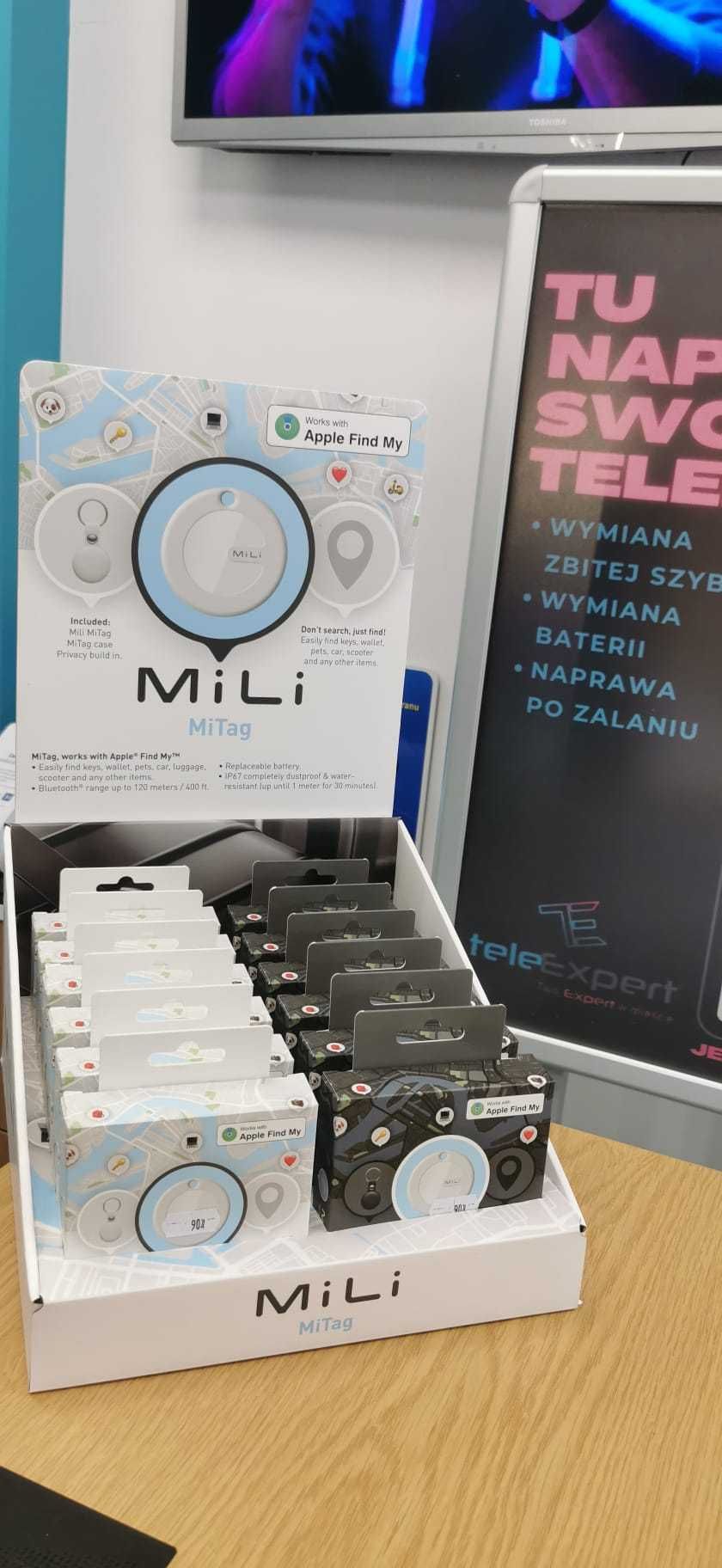 MiTag Mili - lokalizator Apple Find My ( czarny/biały)