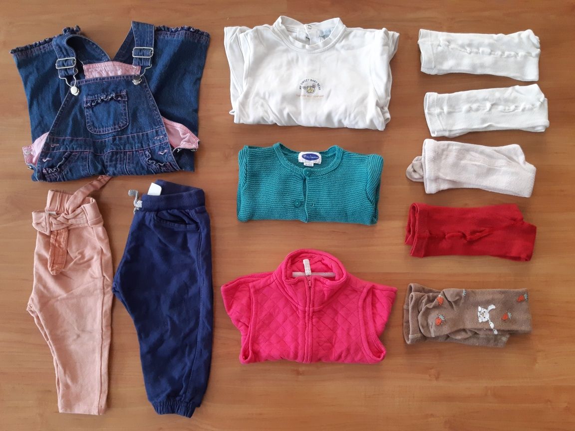 Roupa de Bebé Menina de Inverno - 9 a 12 meses (11 peças)